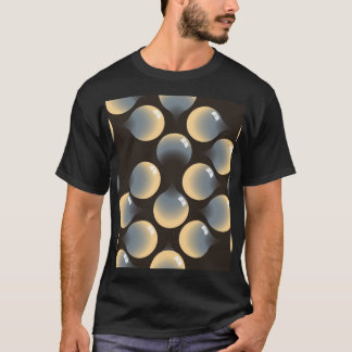 T-shirt Argent ivoire : Conception de gouttelettes géométr