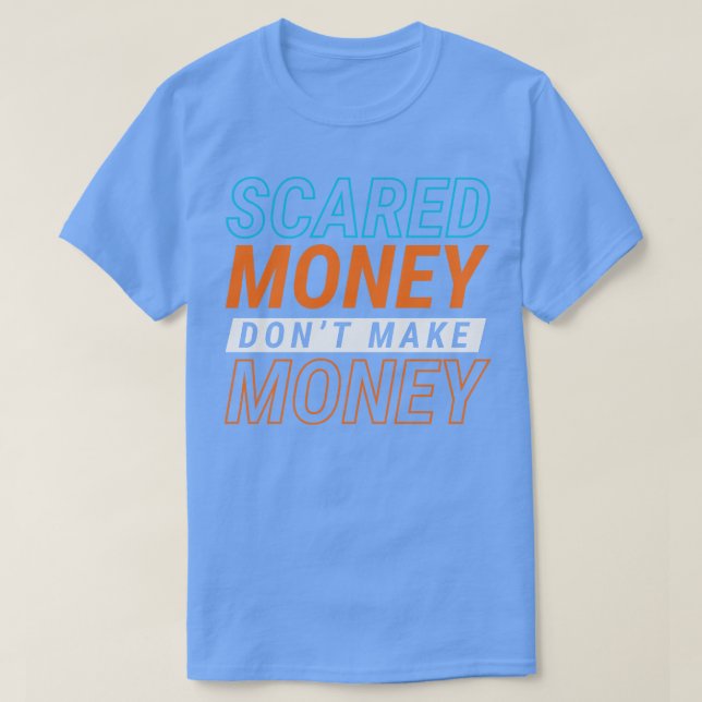 T-shirt Argent Peur Ne Gagnez Pas D'Argent Floride Bleu Or (Design devant)