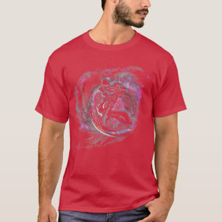 T-shirt Argent surfer dans l'espace