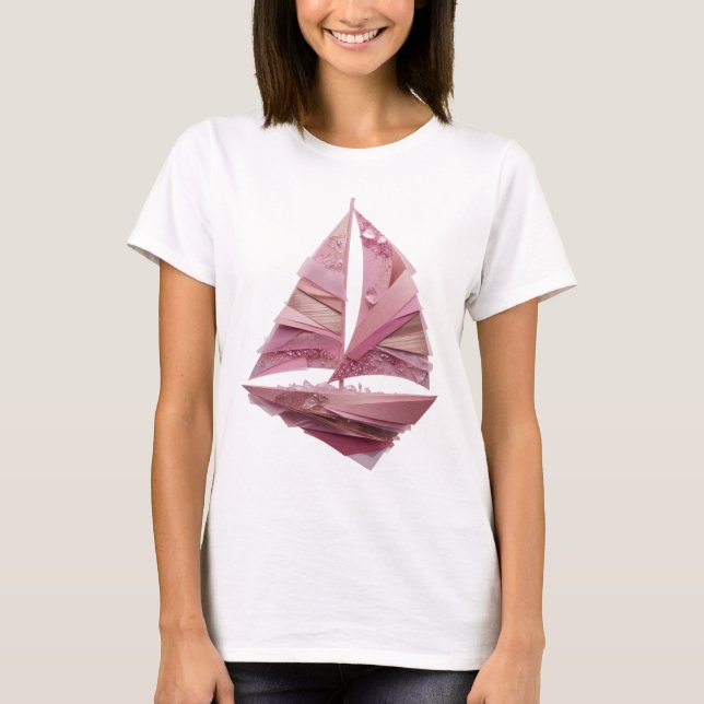 T-shirt Argent Vif ART ABSTRAIT Design Moderne (Devant)