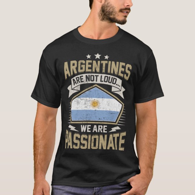T-shirt Argentina Flag Passionate Argentinians Girls & Wom (Devant)