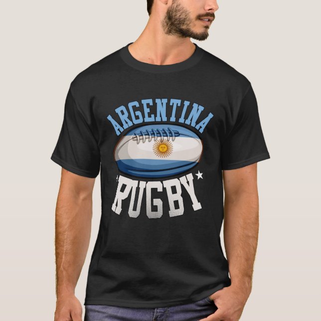 T-shirt Argentina Rugby Sports Player  Argentine Fan (Devant)