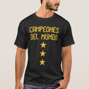 T-shirt Argentine 3 Étoiles Drapeau argentin trois étoiles