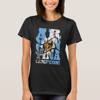 T-shirt Argentine Campeon Soccer Sport Équipe Fan Football