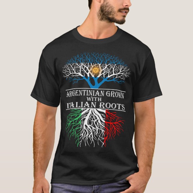 T-shirt Argentine cultivée avec des racines italiennes (Devant)