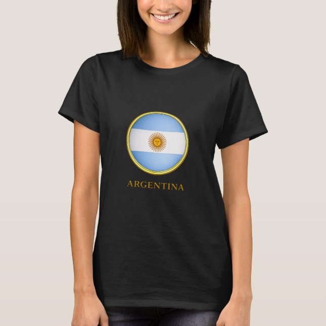 T-shirt Argentine - Drapeau de l'Argentine (Devant)