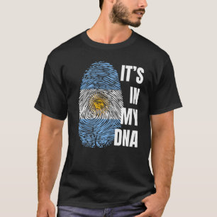 T-shirt Argentine Drapeau Dna Empreinte digitale Argentine