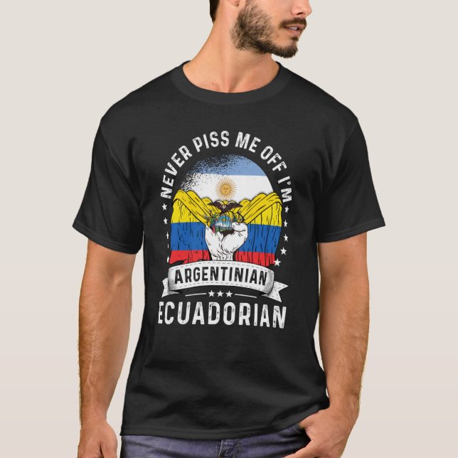 T-shirt Argentine Drapeau Equateur Humour de la fierté cit (Devant)