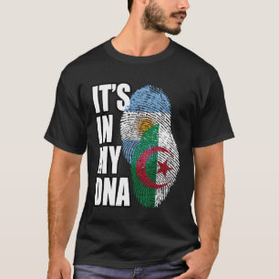 T-shirt Argentine Et Algérie Mélangent L'ADN Drapeau Patri
