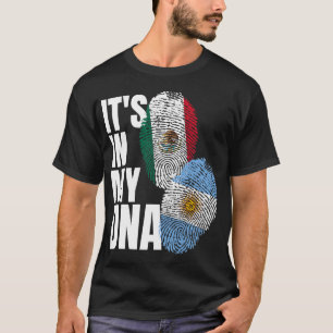 T-shirt Argentine Et Mexique Mélanger L'ADN Drapeau Patrim