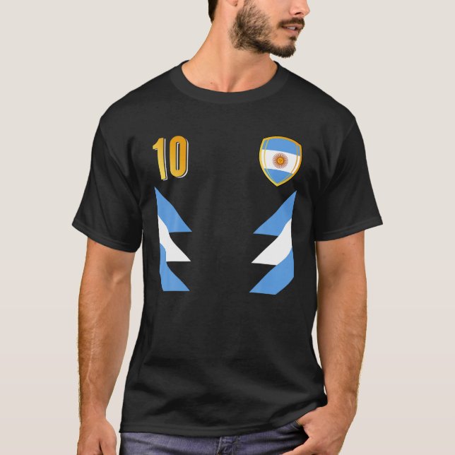 T-shirt Argentine Football Argentin Football Retro 10 Jer (Devant)