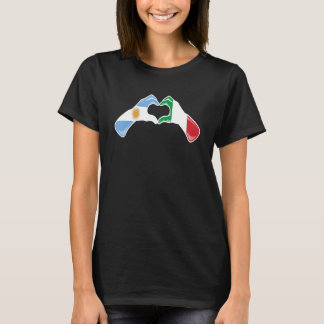 T-shirt Argentine Italy Flag - Argentinian Italian Heart
