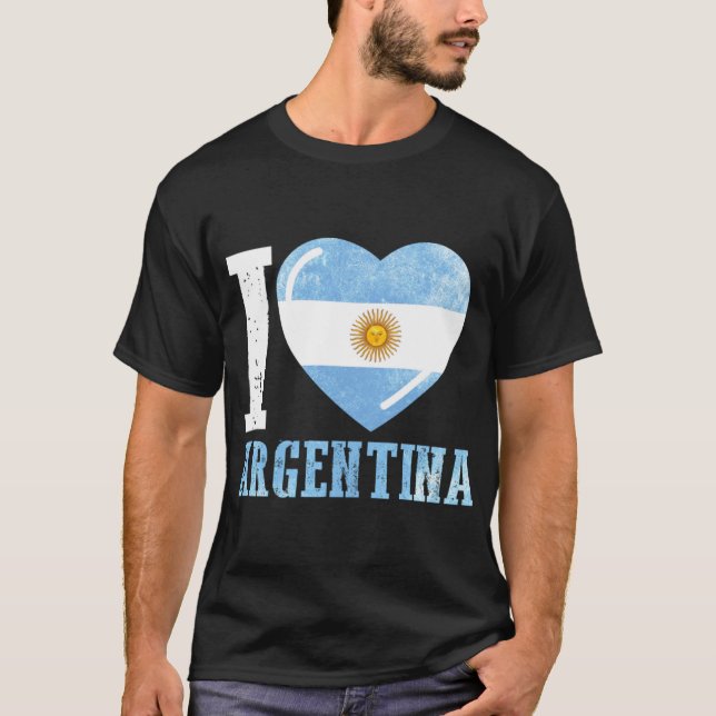 T-shirt Argentine j'aime l'Argentine (Devant)