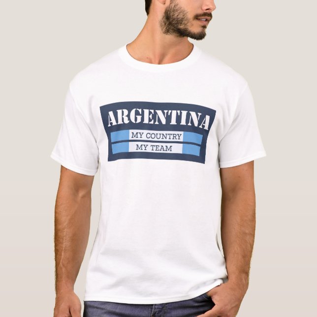 T-shirt Argentine Mon pays Mon équipe (Devant)