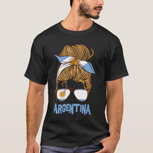 T-shirt Argentine pour le drapeau argentin pour l'Argentin (Devant)