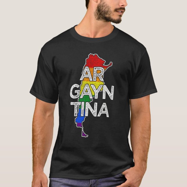 T-shirt Argentinian Gay Argayntina Lesbian Queer LGBTQ (Devant)
