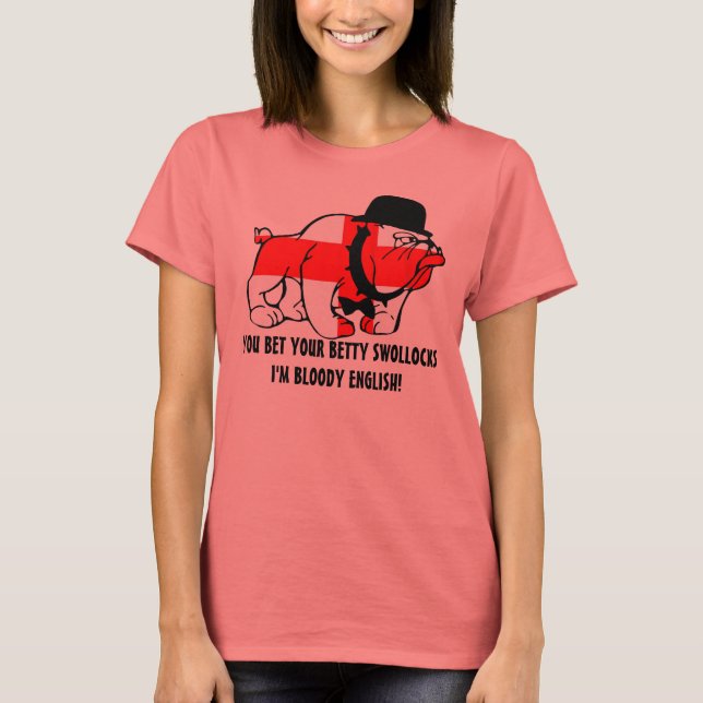 T-shirt Argot anglais ritique drapeau anglais (Devant)