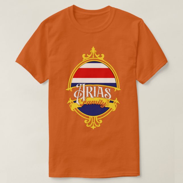 T-shirt Arias Famille Costa Rica (Design devant)