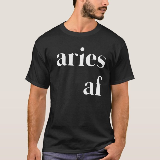T-shirt Aries AF Femmes Mens Funny Zodiac Astrologie Naiss (Devant)