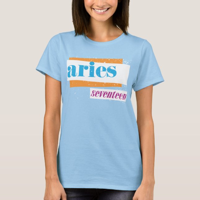 T-shirt Aries Aqua (Devant)