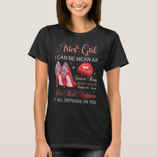T-shirt Aries Fille Anniversaire Horoscope Zodiac Annivers