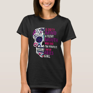T-shirt Aries GIrl Dia De Los Muertos Mexique Crâne à sucr