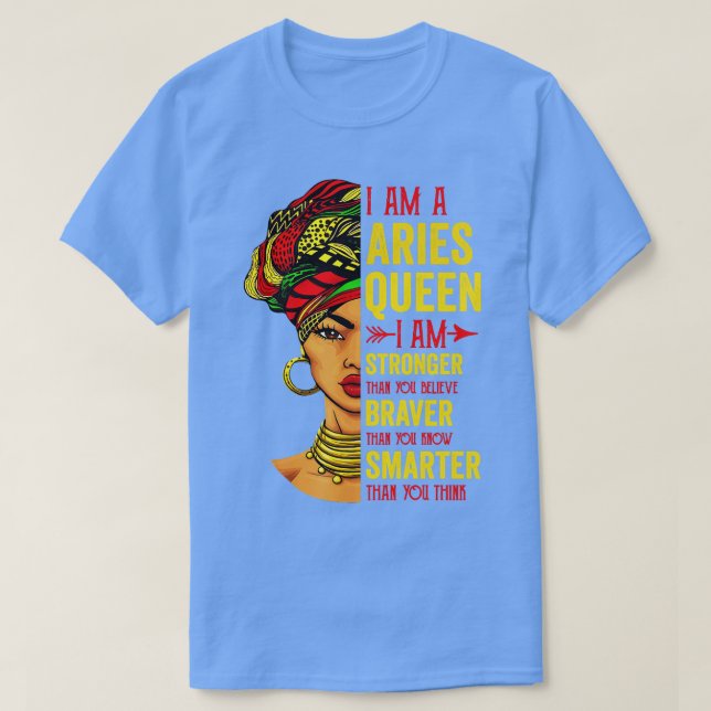 T-shirt Aries Je Suis Plus Forte Anniversaire Pour Aries Z (Design devant)