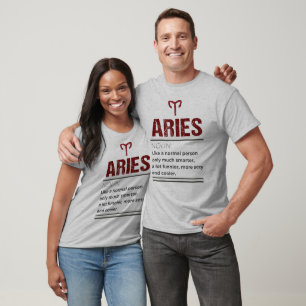 T-shirt Aries- Noun - Comme une personne normale seulement