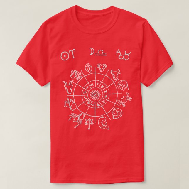 T-shirt Aries Sun Libra Lune Taurus augmentation de l'astr (Design devant)