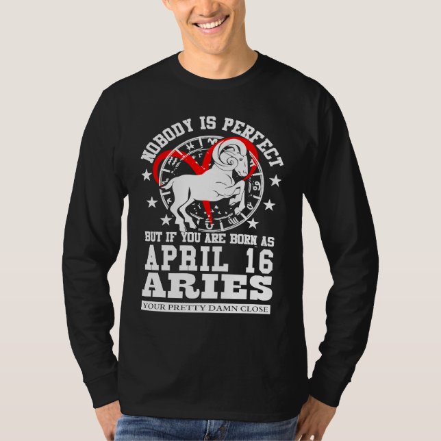 T-shirt Aries Zodiac Astrology April 16 Women Men Birthday (Devant)