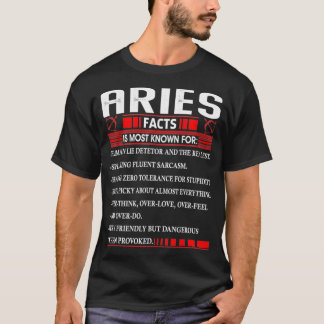 T-shirt Aries Zodiac Birthday Aries Faits Pour les hommes