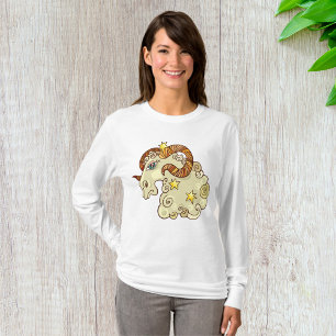 T-shirt Aries Zodiac Ram Coloré Astrologique