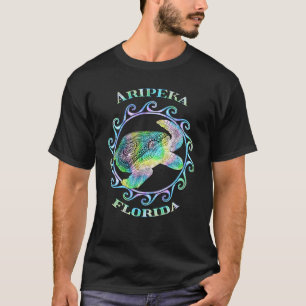 T-shirt Aripeka Florida Vacances Tortue Tribale colorée
