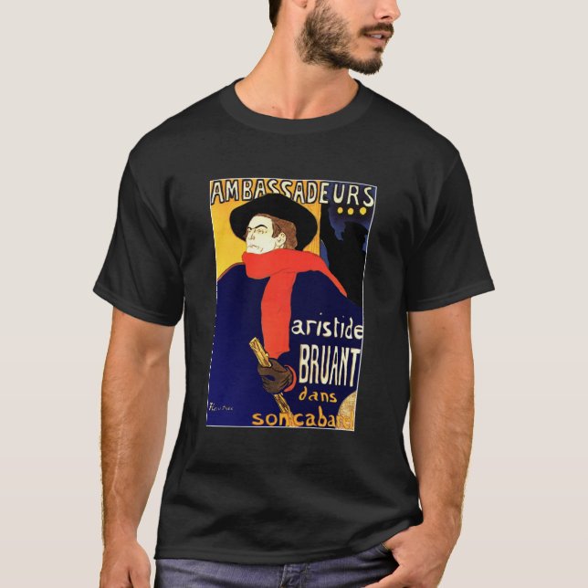 T-shirt : Aristide Bruant de Toulouse-Lautrec (Devant)