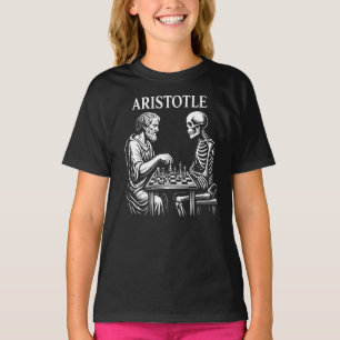 T-shirt Aristote contre Skeleton Échecs