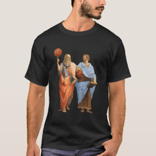 T-shirt Aristote et Platon avec basketballs Philosophie Ma