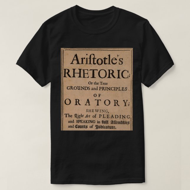 T-shirt Aristotlex27s Rhétorique 1600s Edition (Design devant)