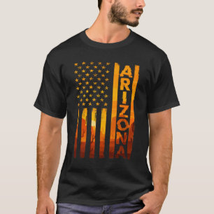 T-shirt Arizona American Flag Pride Paysage Cactus