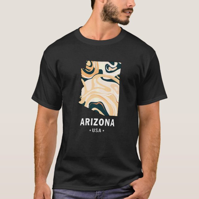 T-shirt Arizona AZ Carte Accueil État Graphique Femmes Hom (Devant)