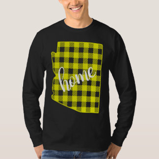 T-shirt Arizona Buffalo Plaid Home State Country Yellow Pl
