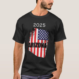 T-shirt Arizona Carte American Flag Freedom 2025