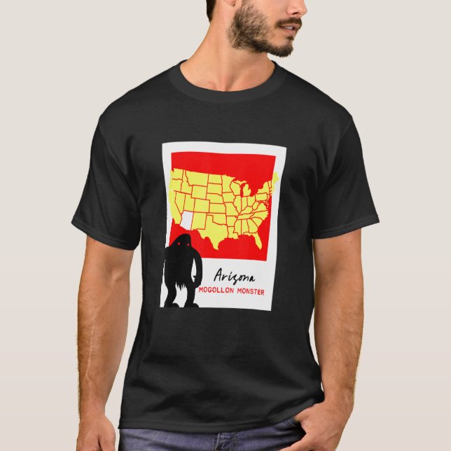 T-shirt Arizona Cryptid Accueil Du Monstre Mogollon (Devant)