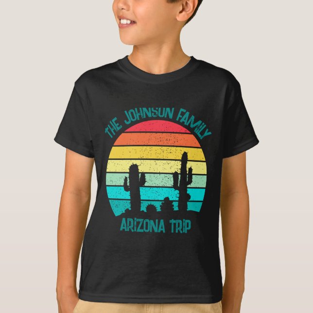T-shirt Arizona Desert Cactus Sunset Trip Kids  (Devant)
