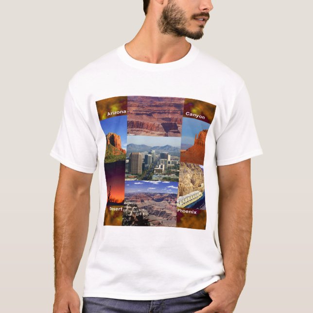 T-shirt Arizona Desert Collage (Devant)