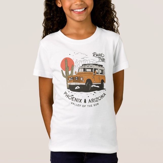 T-Shirt Arizona Desert Sunset Road Trip Cactus Phoenix (Devant)