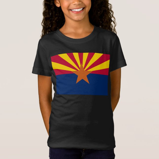 T-Shirt Arizona Drapeau : Réglage de Star Sun, État du cui (Devant)