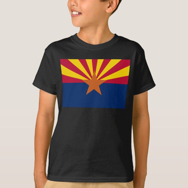 T-shirt Arizona Drapeau : Réglage de Star Sun, État du cui (Devant)