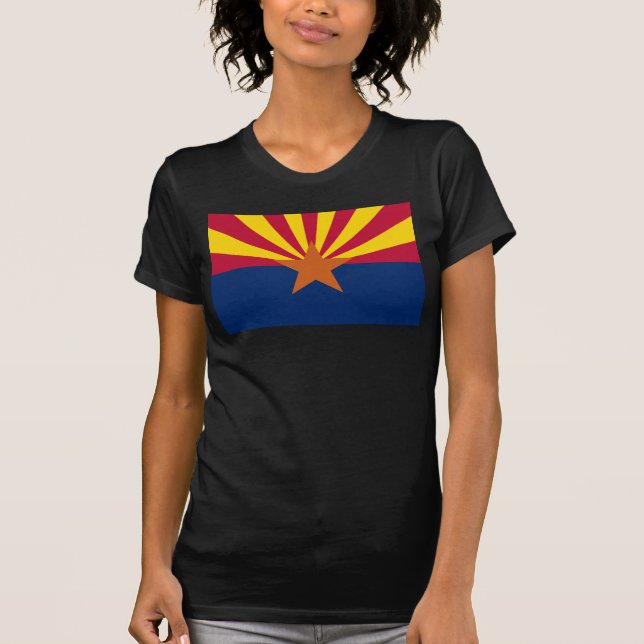 T-shirt Arizona Drapeau : Réglage de Star Sun, État du cui (Devant)