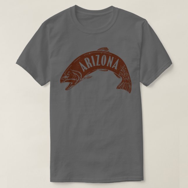T-shirt Arizona Fish Wordmark Brown (Design devant)
