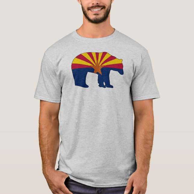 T-shirt Arizona Flag Bear (Devant)